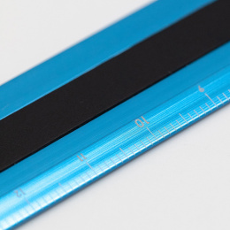Ruler Aluminium/Leather 15 cm Turquoise/Black in the group Hobby & Creativity / Hobby Accessories / Rulers at Pen Store (136446)