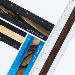 Ruler Aluminium/Wood 15 cm Black/Bird's Eye Maple in the group Hobby & Creativity / Hobby Accessories / Rulers at Pen Store (136448)