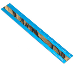 Ruler Aluminium/Wood 15 cm Turquoise/Pale Moon Ebony in the group Hobby & Creativity / Hobby Accessories / Rulers at Pen Store (136449)