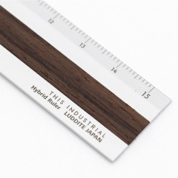 Ruler Aluminium/Wood 15 cm Silver/Indian Rose in the group Hobby & Creativity / Hobby Accessories / Rulers at Pen Store (136450)