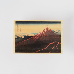 Postcard in Hinoki-wood – Hokusai ”Views of Mount Fuji” 6-set A in the group Hobby & Creativity / Holidays and seasons / Cards and envelopes at Pen Store (136592)