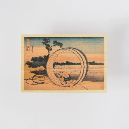 Postcard in Hinoki-wood – Hokusai ”Views of Mount Fuji” 6-set A in the group Hobby & Creativity / Holidays and seasons / Cards and envelopes at Pen Store (136592)