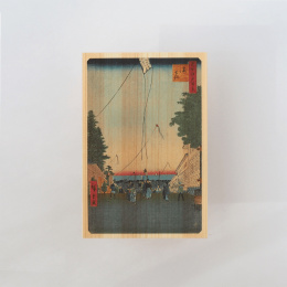 Postcard in Hinoki-wood – Hiroshige ”One Hundred Views of Edo” 6-set in the group Hobby & Creativity / Holidays and seasons / Cards and envelopes at Pen Store (136594)