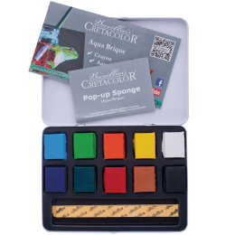 Watercolour Set Aqua Brique 10 Pieces in the group Art Supplies / Artist colours / Watercolour Paint / Watercolour pans at Pen Store (136939)
