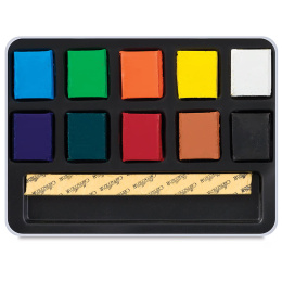 Watercolour Set Aqua Brique 10 Pieces in the group Art Supplies / Artist colours / Watercolour Paint / Watercolour pans at Pen Store (136939)