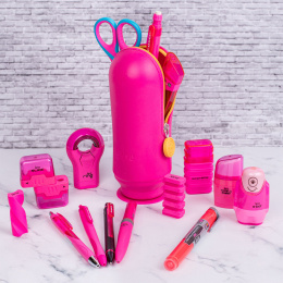 Pen Case Hoop Vacuum Neon Pink in the group Kids / Kids' Pens / Pencil case for kids at Pen Store (136949)