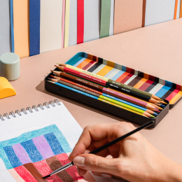 Bicolor Paul Smith 12-set + Brush in the group Pens / Artist Pens / Watercolour Pencils at Pen Store (137004)