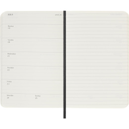 Planner 18M WeekNote Soft Cover Pocket Black in the group Paper & Pads / Planners / 18-Month Planners at Pen Store (137007)