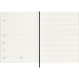 Planner 18M WeekNote Soft Cover XL Black in the group Paper & Pads / Planners / 18-Month Planners at Pen Store (137009)
