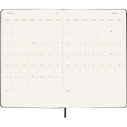 Planner 18M Weekly Hard Cover Horisontell Large Black in the group Paper & Pads / Planners / 18-Month Planners at Pen Store (137014)