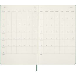 Planner 18M WeekNote Hard Cover Large Sage Green in the group Paper & Pads / Planners / 18-Month Planners at Pen Store (137024)