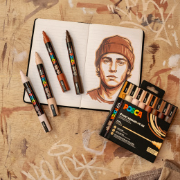 PC-5M Portrait Colours 8-piece set in the group Pens / Artist Pens / Illustration Markers at Pen Store (137059)
