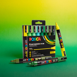 PC-5M Green Colours 8-piece set in the group Pens / Artist Pens / Illustration Markers at Pen Store (137060)