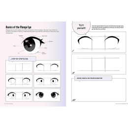Draw Manga Faces, Heads and Hairstyles in the group Hobby & Creativity / Books / Art Instruction Books at Pen Store (137217)
