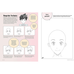 Draw Manga Faces, Heads and Hairstyles in the group Hobby & Creativity / Books / Art Instruction Books at Pen Store (137217)