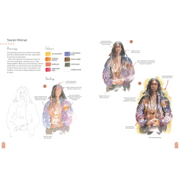 Paint 50: Watercolour Figures in the group Hobby & Creativity / Books / Art Instruction Books at Pen Store (137228)