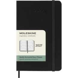 Planner 12M Weekly Horizontal 2027 Hardcover Pocket Black  in the group Paper & Pads / Planners / 12-Month Planners at Pen Store (137448)