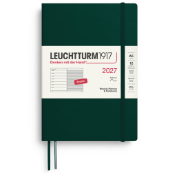 Planner Weekly Planner & Notebook 2027 A5 Soft Cover Forest Green in the group Paper & Pads / Planners / 12-Month Planners at Pen Store (137502)
