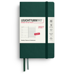 Planner Weekly Planner & Notebook 2027 A6 Forest Green in the group Paper & Pads / Planners / 12-Month Planners at Pen Store (137510)
