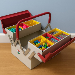 Toolbox Atena Red in the group Hobby & Creativity / Organize / Storage  at Pen Store (137543)