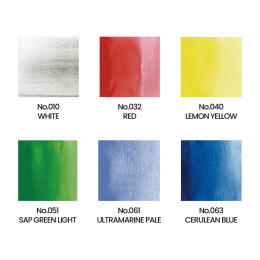 Gansai Tambi Irodori Kobako Watercolour set green in the group Art Supplies / Artist colours / Watercolour Paint / Watercolour pans at Pen Store (137568)