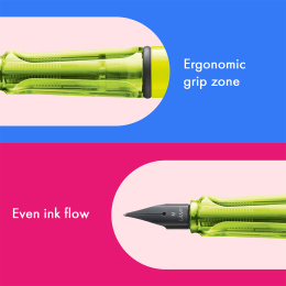 Safari Fountain Pen Neon Yellow in the group Pens / Fine Writing / Fountain Pens at Pen Store (137577_r)