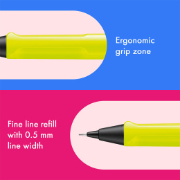Safari Mechanical Pencil 0.5 Neon Yellow in the group Pens / Writing / Mechanical Pencils at Pen Store (137582)