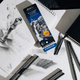 Pure graphite pencils Mars Lumograph set of 6 in the group Art Supplies / Crayons & Graphite / Graphite & Pencils at Pen Store (137602)