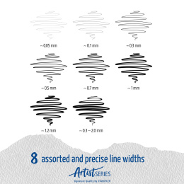 Pigment Liner 8-set in the group Pens / Artist Pens / Fineliners at Pen Store (137608)