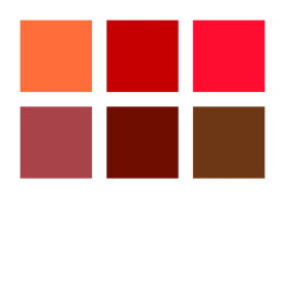 Pigment Arts Brush Pen set of 6 Red/Brown in the group Pens / Artist Pens / Brush Pens at Pen Store (137617)