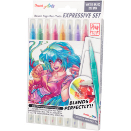 Brush Sign Pen Twin Expressive Set Manga in the group Pens / Artist Pens / Brush Pens at Pen Store (137669)