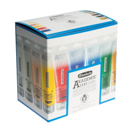 Akademie Acrylic Colour 120 ml 12-set in the group Art Supplies / Artist colours / Acrylic Paint at Pen Store (137785)