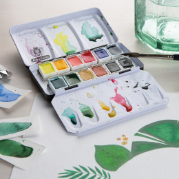 Akademie Aquarell Half Pans 12-Set in the group Art Supplies / Artist colours / Watercolour Paint / Watercolour pans at Pen Store (137800)
