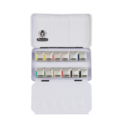 Akademie Aquarell Half Pans 12-Set in the group Art Supplies / Artist colours / Watercolour Paint / Watercolour pans at Pen Store (137800)