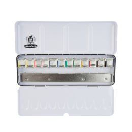 Akademie Aquarell Half Pans 12-set + extra space in the group Art Supplies / Artist colours / Watercolour Paint / Watercolour pans at Pen Store (137801)