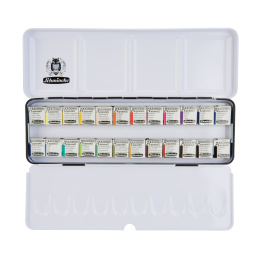 Akademie Aquarell Half Pans 24-set in the group Art Supplies / Artist colours / Watercolour Paint / Watercolour pans at Pen Store (137802)