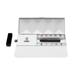 Horadam Aquarell Half Pans 12-set + watertank in the group Art Supplies / Artist colours / Watercolour Paint / Watercolour pans at Pen Store (137803)