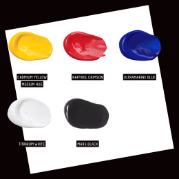 Acrylic Paint Basics 3D Painting 5 x 22 ml in the group Art Supplies / Artist colours / Acrylic Paint at Pen Store (137831)