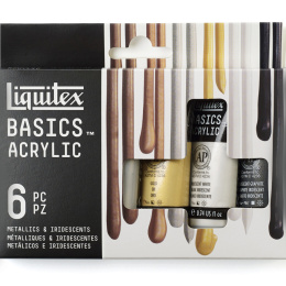 Acrylic paint Metallic & Iridescent Set Tubes 6x22 ml in the group Art Supplies / Artist colours / Acrylic Paint at Pen Store (137840)