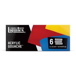 Gouache Paint Primaries Set 6x22 ml in the group Art Supplies / Artist colours /  Gouache at Pen Store (137844)