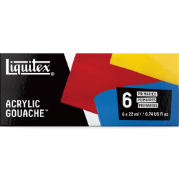 Gouache Paint Primaries Set 6x22 ml in the group Art Supplies / Artist colours /  Gouache at Pen Store (137844)
