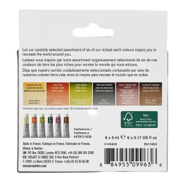 Professional Watercolour 5 ml Tubes Rich Earth 6-set in the group Art Supplies / Artist colours / Watercolour Paint / Watercolour in tube at Pen Store (138002)