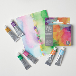 Professional Watercolour 5 ml Tubes Vibrant Set of 6 in the group Art Supplies / Artist colours / Watercolour Paint / Watercolour in tube at Pen Store (138007)