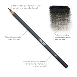 Studio Collection Sketching Pencils 6 pcs in the group Art Supplies / Crayons & Graphite / Drawing Charcoal at Pen Store (138034)