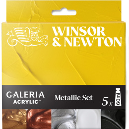 Galeria Acrylic paint 5x60ml Metallic set in the group Art Supplies / Artist colours / Acrylic Paint at Pen Store (138040)