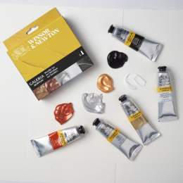 Galeria Acrylic paint 5x60ml Metallic set in the group Art Supplies / Artist colours / Acrylic Paint at Pen Store (138040)