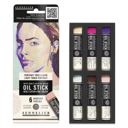Oil Stick Mini 6-set Light tones Portrait in the group Art Supplies / Crayons & Graphite / Oil sticks at Pen Store (138057)