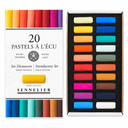 Soft Pastel à l'écu Half Stick Set of 20 in the group Art Supplies / Crayons & Graphite / Pastel Crayons at Pen Store (138071)