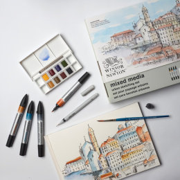 Mixed Media Urban Sketching Set 16-piece in the group Pens / Artist Pens / Illustration Markers at Pen Store (138079)