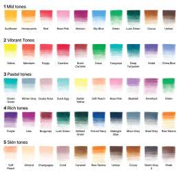 Studio Collection Colour Pencils Set of 50 in the group Art Supplies / Art Sets / Colored pencils in sets at Pen Store (138082)